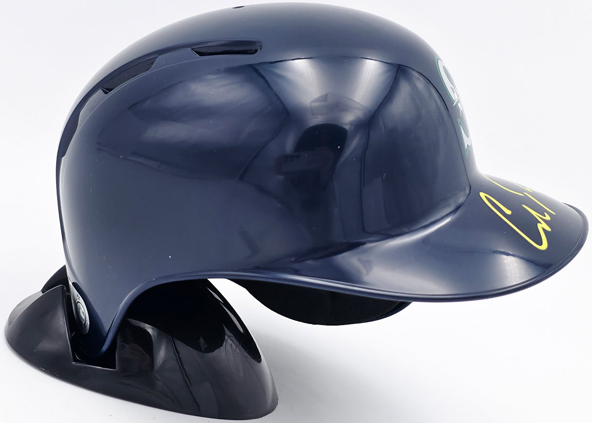 Cal Raleigh Autographed Seattle Mariners Navy Blue Mini Helmet Fanatics & MLB Holo Stock #241372