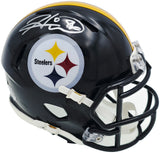 Hines Ward Autographed Pittsburgh Steelers Black Speed Mini Helmet Beckett BAS Witness Stock #241386