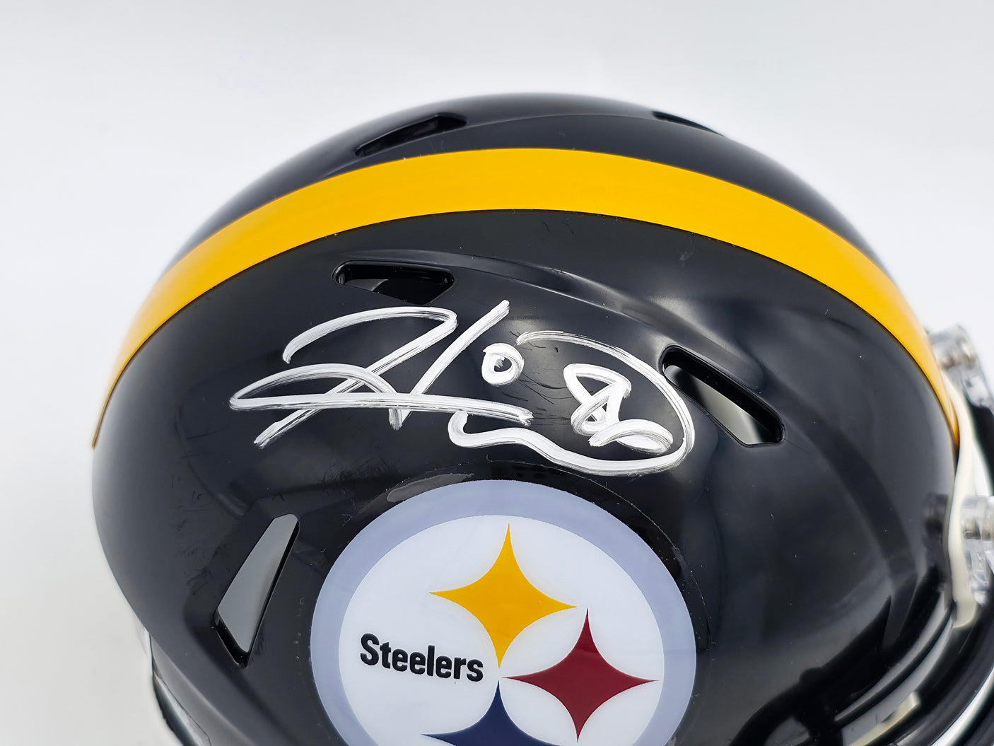 Hines Ward Autographed Pittsburgh Steelers Black Speed Mini Helmet Beckett BAS Witness Stock #241386