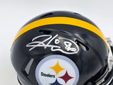 Hines Ward Autographed Pittsburgh Steelers Black Speed Mini Helmet Beckett BAS Witness Stock #241386