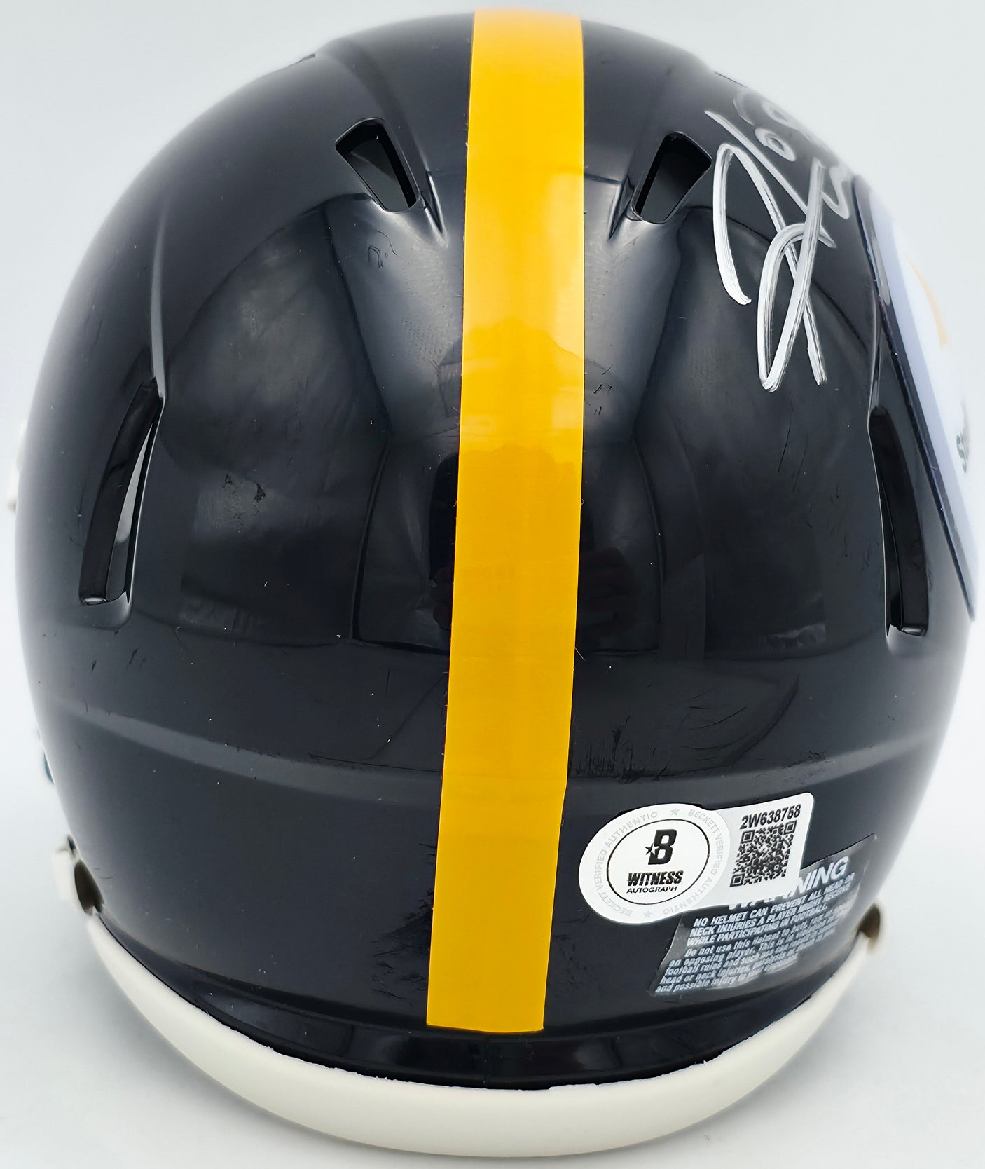 Hines Ward Autographed Pittsburgh Steelers Black Speed Mini Helmet Beckett BAS Witness Stock #241386