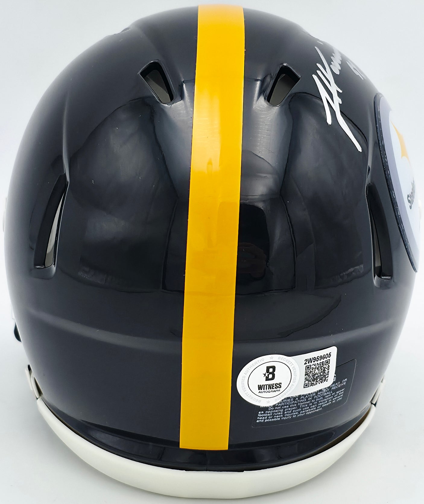 James Harrison Autographed Pittsburgh Steelers Black Speed Mini Helmet Beckett BAS Witness Stock #241383