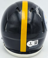 James Harrison Autographed Pittsburgh Steelers Black Speed Mini Helmet Beckett BAS Witness Stock #241383