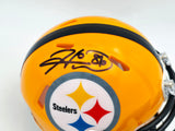 Hines Ward Autographed Pittsburgh Steelers Throwback Gold Speed Mini Helmet Beckett BAS Witness Stock #241387