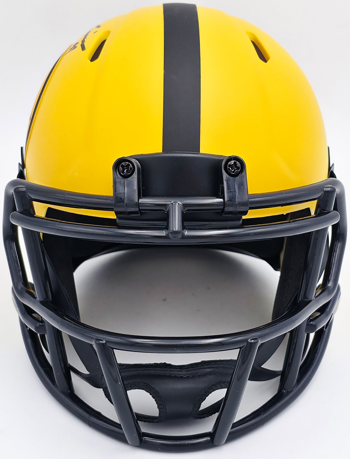 James Harrison Autographed Pittsburgh Steelers Gold Rave Speed Mini Helmet Beckett BAS Witness Stock #241385