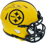 Hines Ward Autographed Pittsburgh Steelers Gold Rave Speed Mini Helmet Beckett BAS Witness Stock #241388