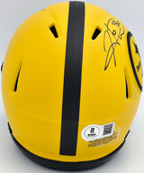Hines Ward Autographed Pittsburgh Steelers Gold Rave Speed Mini Helmet Beckett BAS Witness Stock #241388