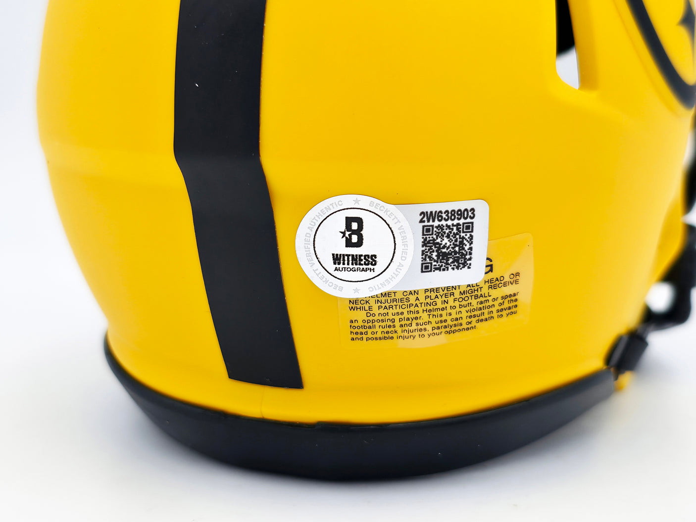 Hines Ward Autographed Pittsburgh Steelers Gold Rave Speed Mini Helmet Beckett BAS Witness Stock #241388