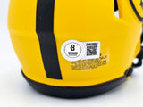 Hines Ward Autographed Pittsburgh Steelers Gold Rave Speed Mini Helmet Beckett BAS Witness Stock #241388