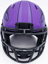 Terrell Suggs Autographed Baltimore Ravens Purple Speed Rave Mini Helmet Beckett BAS Witness Stock #241396