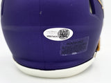 Terrell Suggs Autographed Baltimore Ravens 2024 Alt Purple Speed Mini Helmet JSA QR Stock #241394