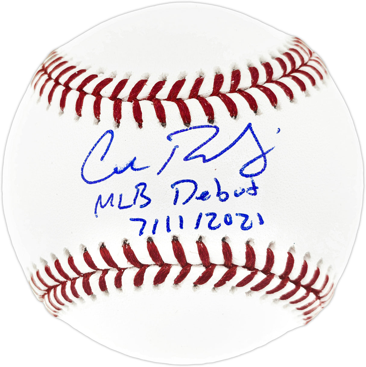 Cal Raleigh Autographed Official MLB Baseball Seattle Mariners "MLB Debut 7/11/2021" Fanatics & MLB Holo Stock #241375