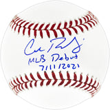 Cal Raleigh Autographed Official MLB Baseball Seattle Mariners "MLB Debut 7/11/2021" Fanatics & MLB Holo Stock #241375