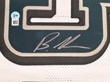 Philadelphia Eagles Brandon Graham Autographed White Super Bowl Stats Jersey Beckett BAS Witness Stock #239892