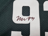 Philadelphia Eagles Brandon Graham & Milton Williams Autographed Green Super Bowl Stats Jersey Strip Sack Champions Beckett BAS Witness Stock #239890