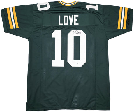 Green Bay Packers Jordan Love Autographed Green Jersey Beckett BAS Witness Stock #239854