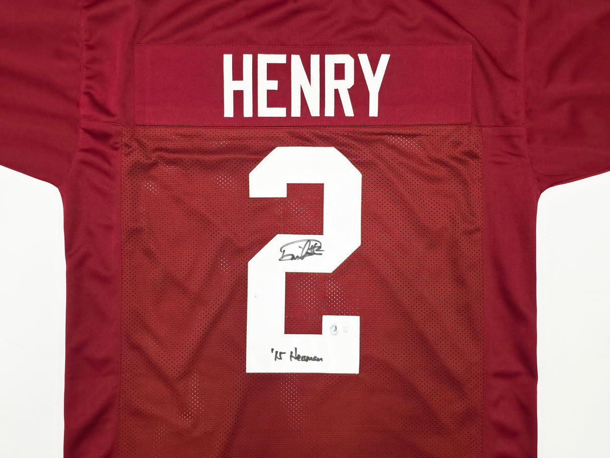 Alabama Crimson Tide Derrick Henry Autographed Maroon Jersey "15 Heisman" Beckett BAS Witness Stock #239852