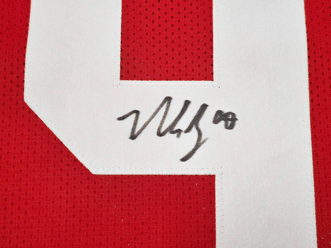 San Francisco 49ers Nick Bosa Autographed Red Jersey Beckett BAS Witness Stock #239850