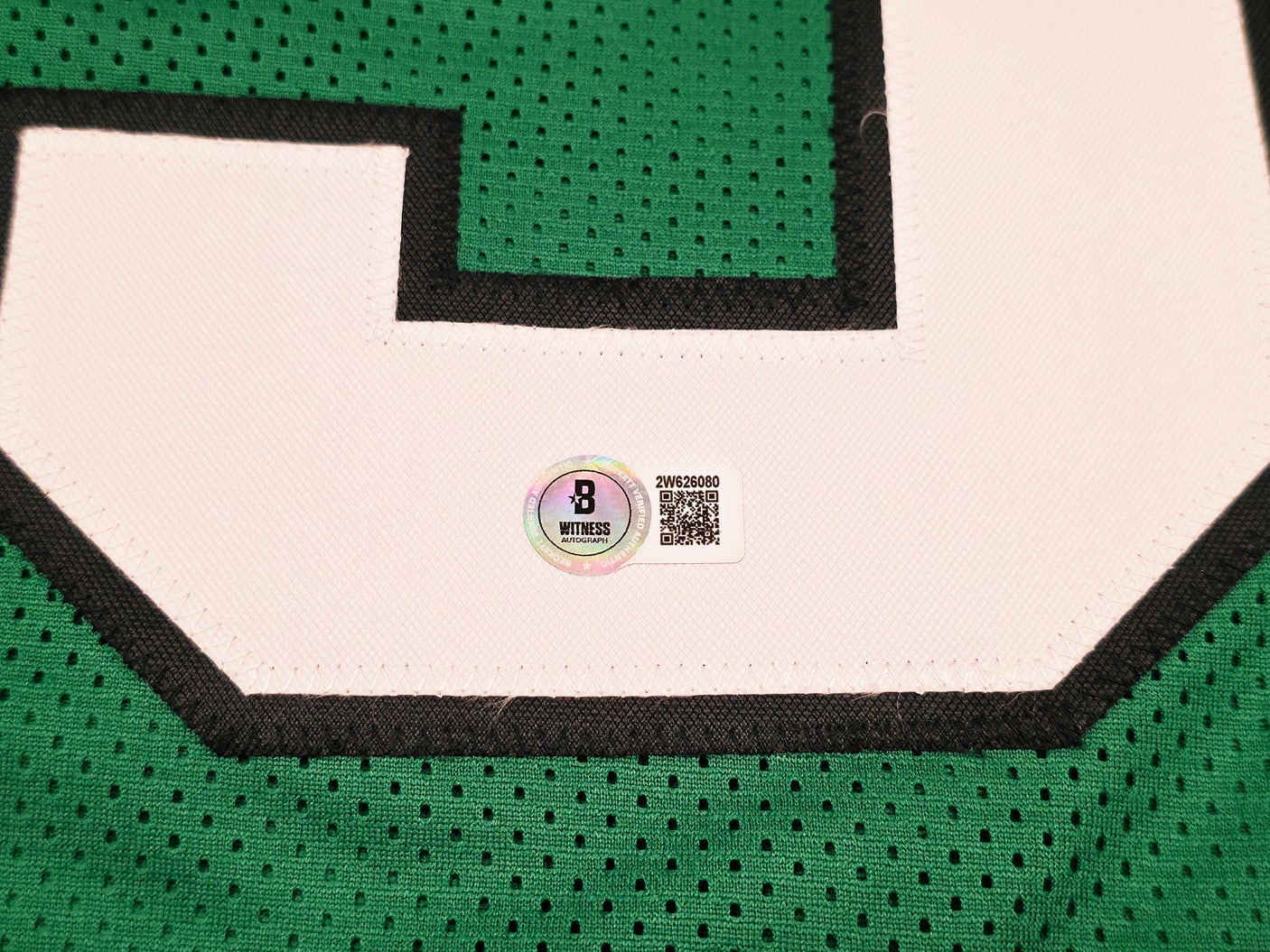 Philadelphia Eagles Brandon Graham Autographed Kelly Green Super Bowl Stats Jersey Beckett BAS Witness Stock #239893