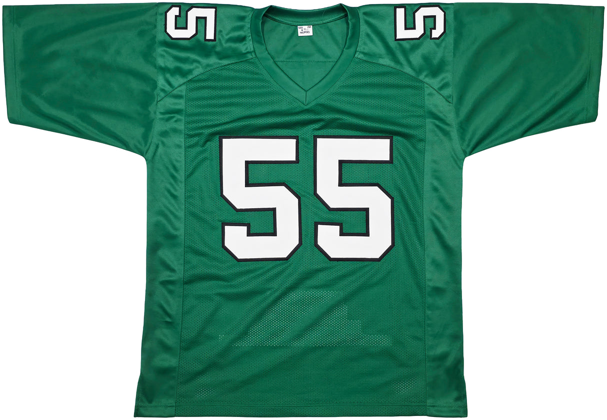 Philadelphia Eagles Brandon Graham Autographed Kelly Green Super Bowl Stats Jersey Beckett BAS Witness Stock #239893