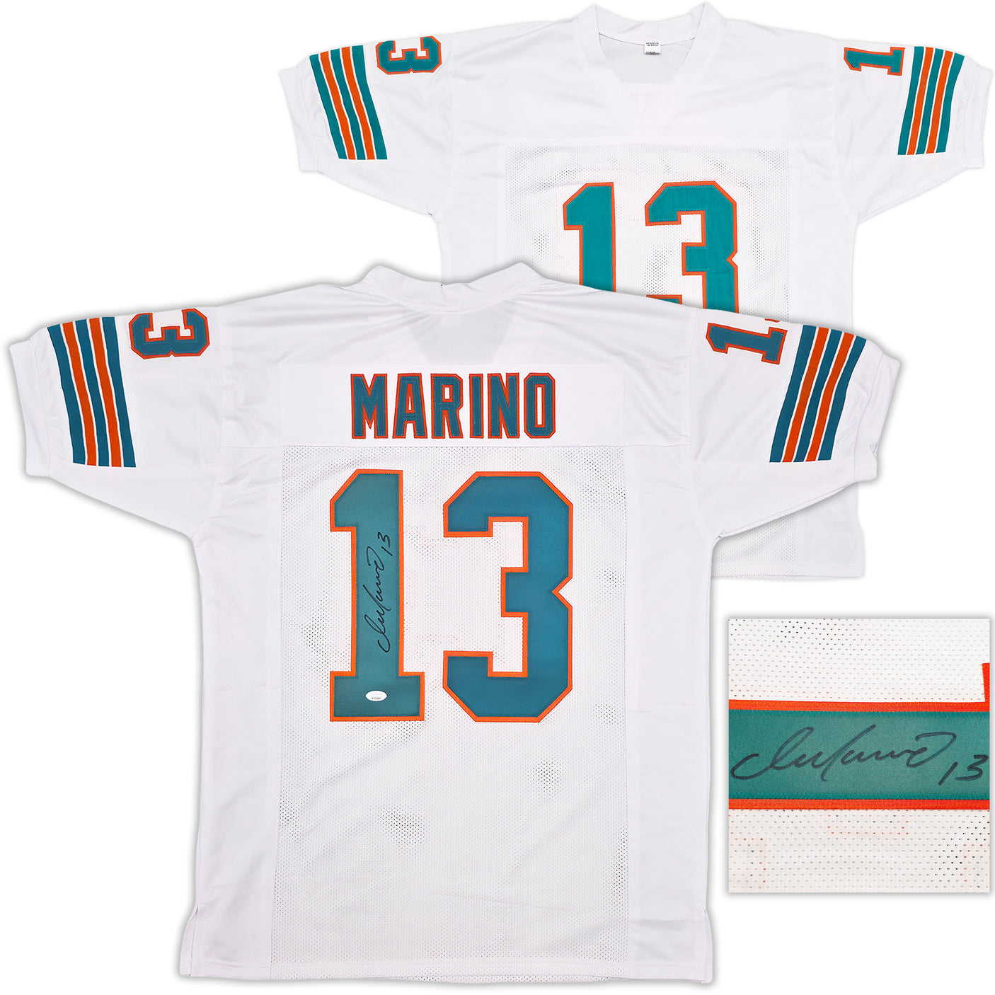 Miami Dolphins Dan Marino Autographed White Jersey JSA Stock #239851