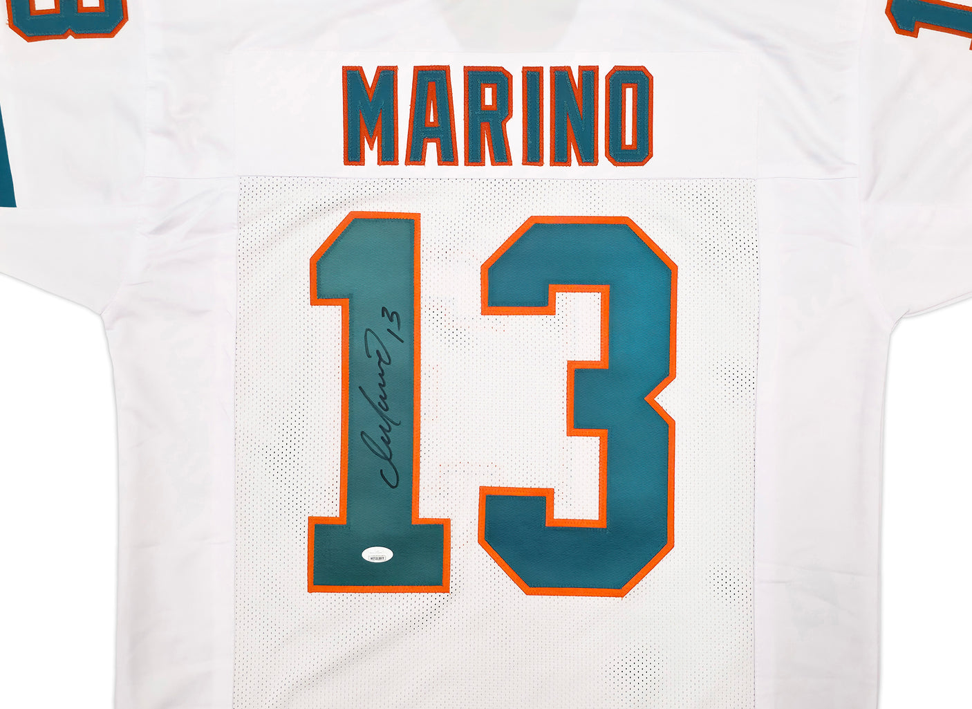 Miami Dolphins Dan Marino Autographed White Jersey JSA Stock #239851