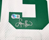 Boston Celtics Larry Bird Autographed White Jersey Beckett BAS Witness Stock #239864