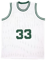 Boston Celtics Larry Bird Autographed White Jersey Beckett BAS Witness Stock #239864