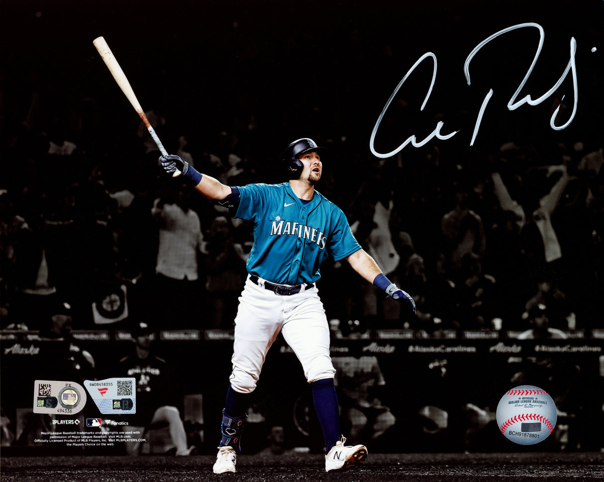 Cal Raleigh Autographed 8x10 Photo Seattle Mariners Drought Ending Walk Off Home Run Fanatics & MLB Holo Stock #241363