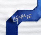 Los Angeles Dodgers Clayton Kershaw Autographed Framed White Nike Jersey JSA Stock #241400
