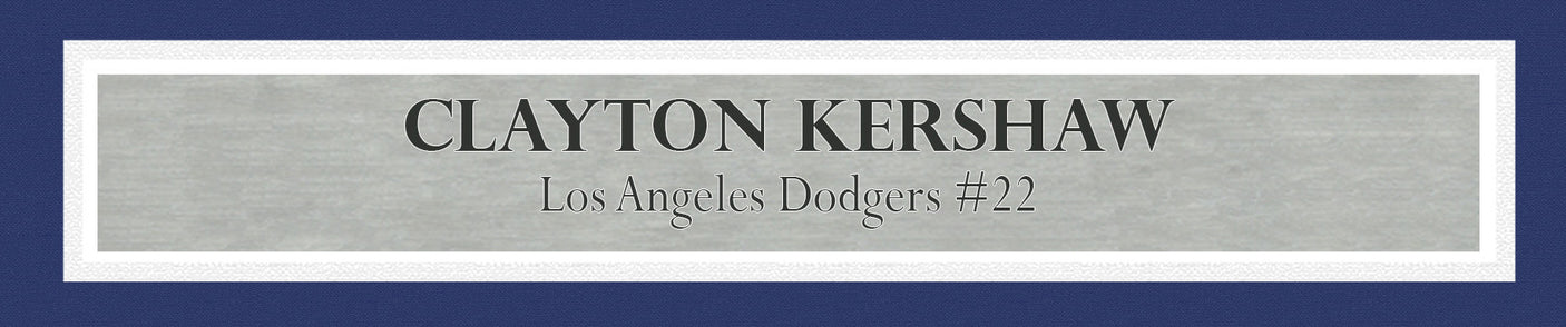Los Angeles Dodgers Clayton Kershaw Autographed Framed White Nike Jersey JSA Stock #241400