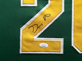 Seattle Supersonics Gary Payton Autographed Framed Green Jersey JSA Stock #241401