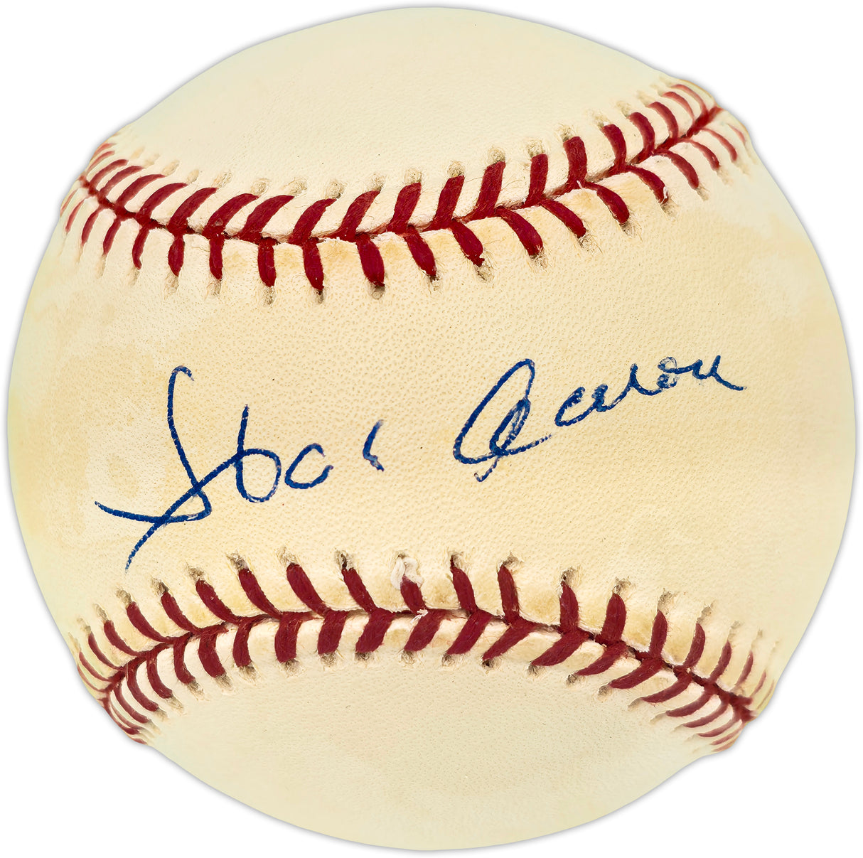 Hank Aaron Autographed Official NL Baseball Atlanta Braves Beckett BAS #AE31383