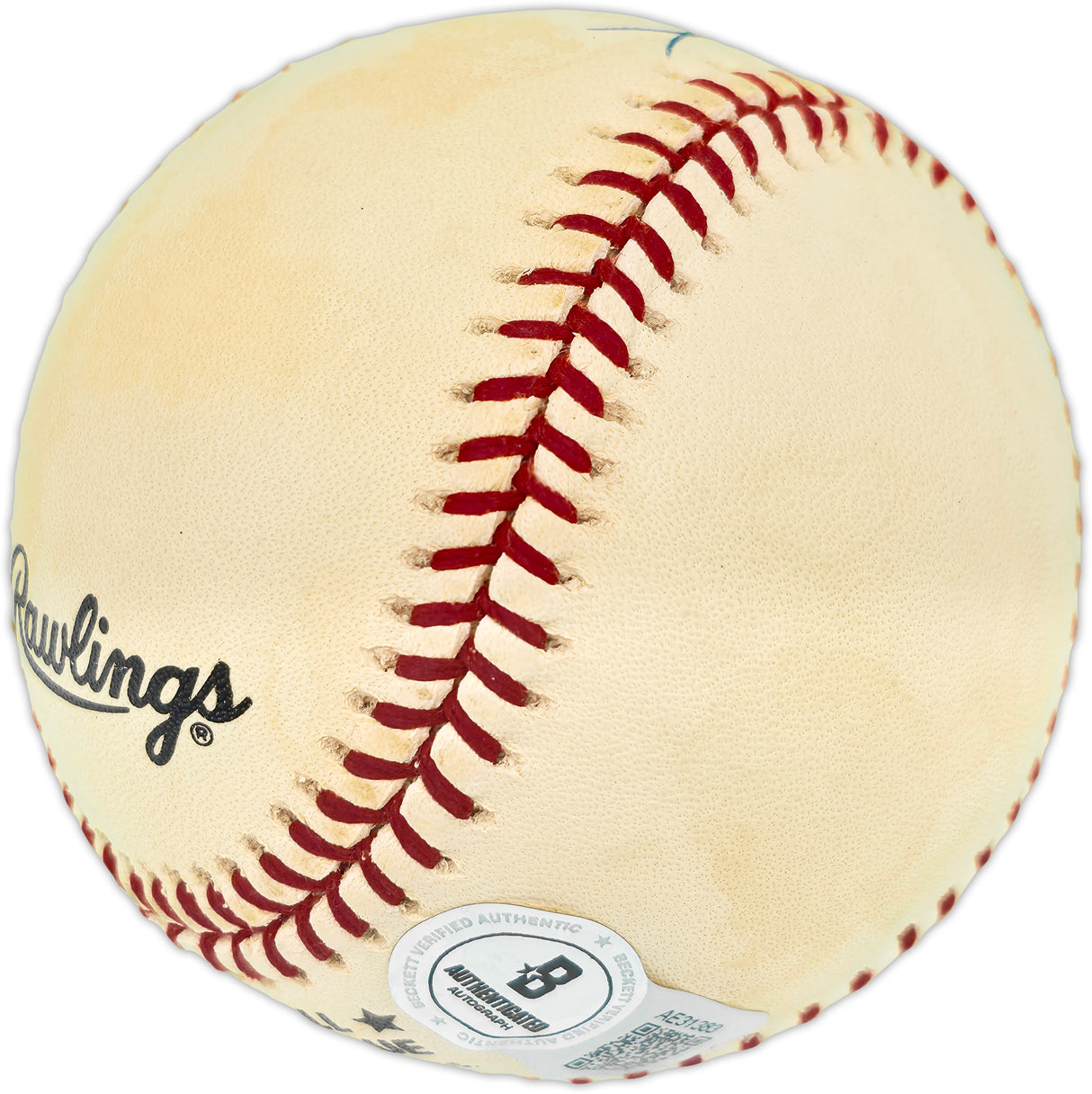 Hank Aaron Autographed Official NL Baseball Atlanta Braves Beckett BAS #AE31383