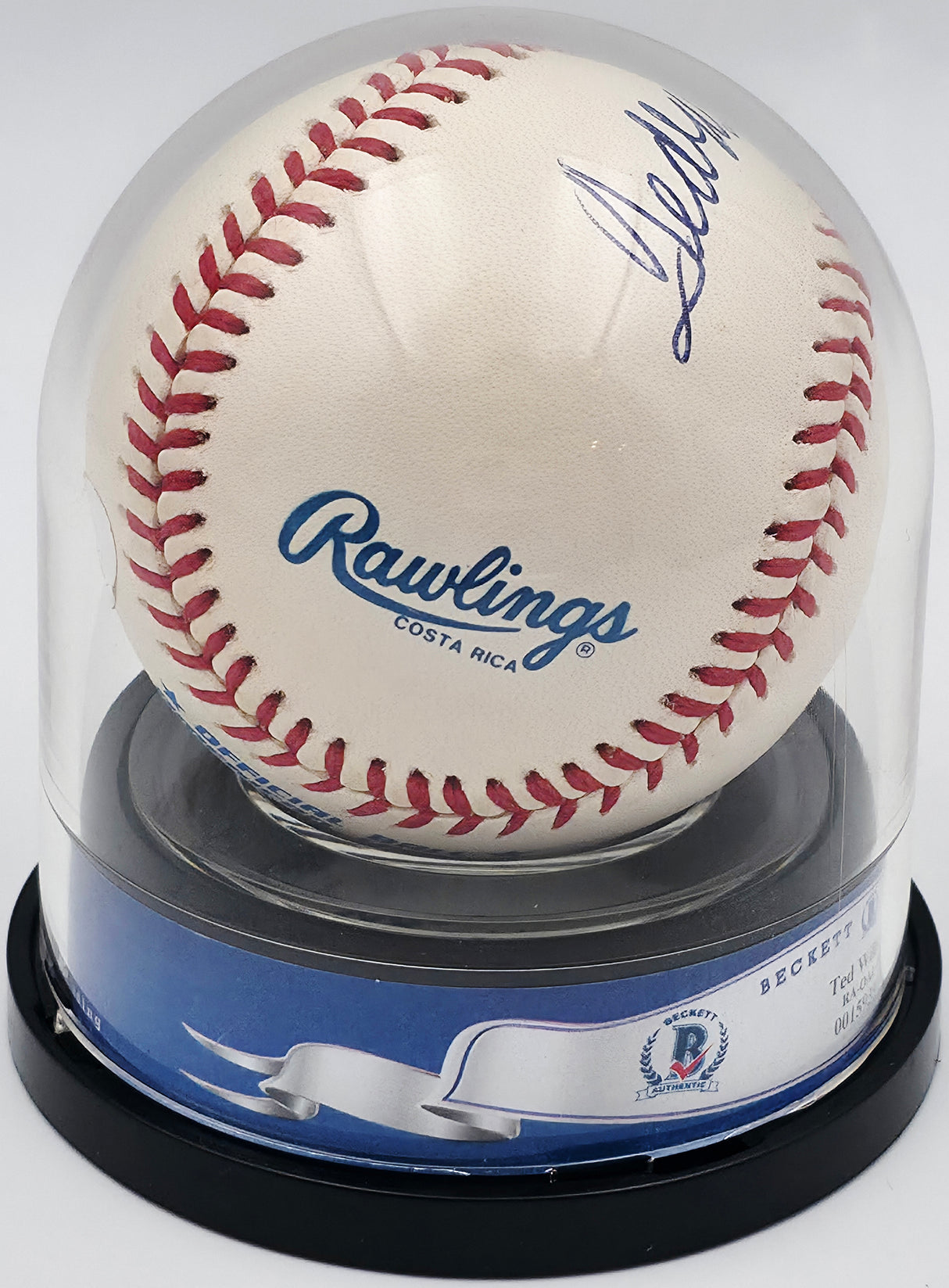 Ted Williams Autographed Official AL Baseball Boston Red Sox Auto Grade Mint 9 Beckett BAS #15939143