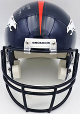 Peyton Manning Autographed Denver Broncos Blue Full Size Replica Helmet "NFL Rec 55 TDs" Fanatics Holo #569954
