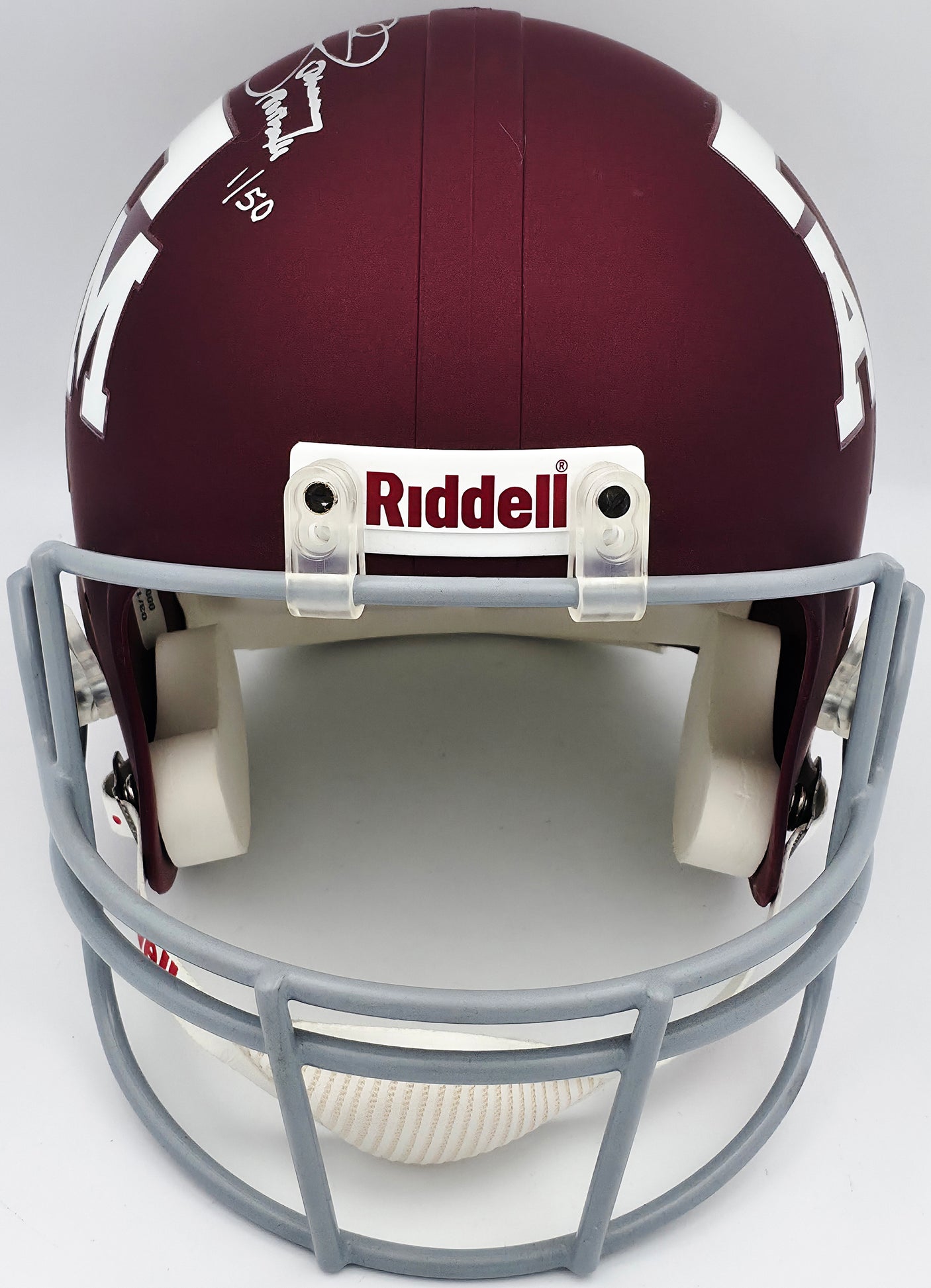 Johnny Manziel Autographed Texas A&M Aggies Maroon Red Full Size Replica Helmet "Johnny Football" #1/50 Panini Authentic Holo #PA29245
