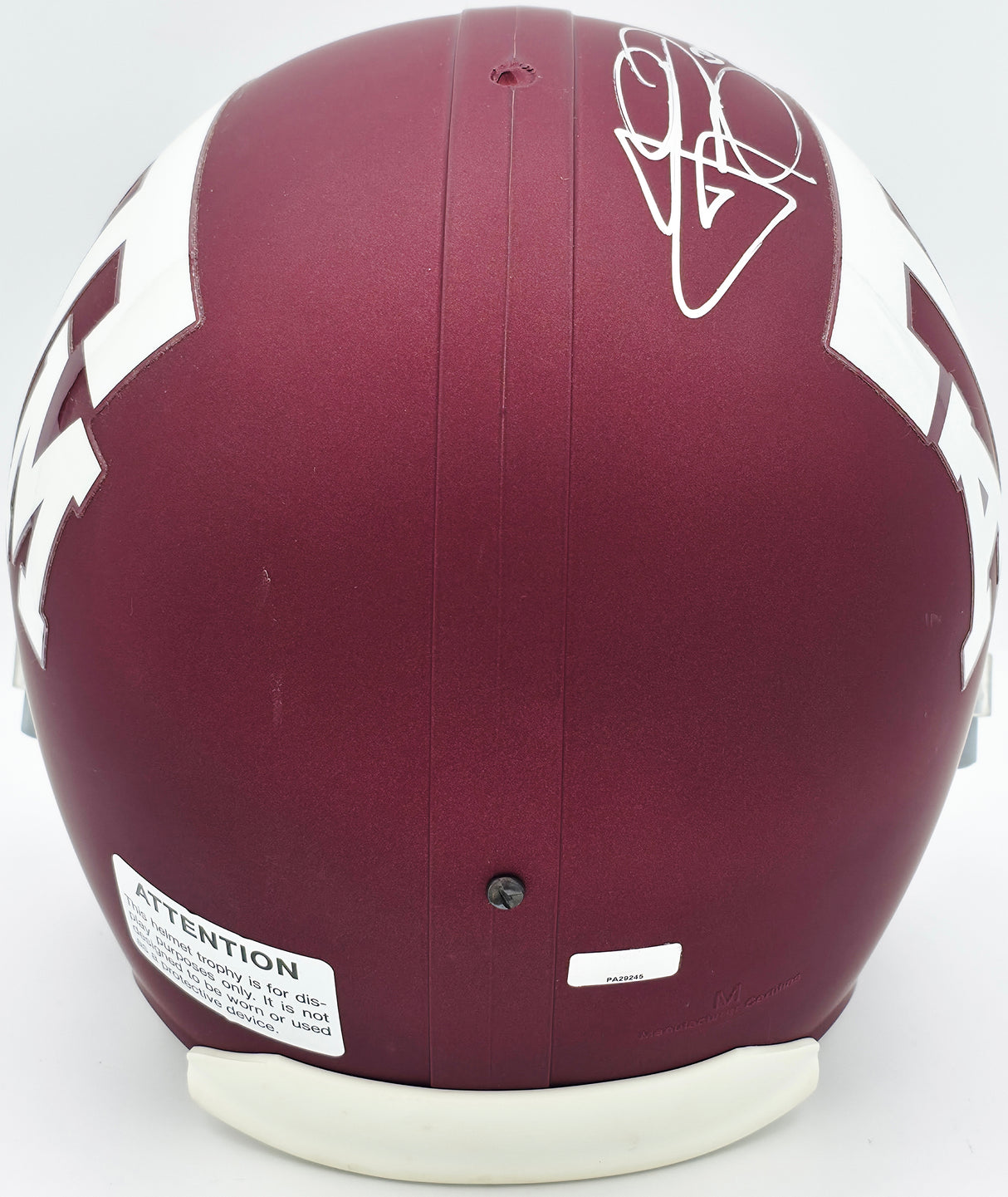 Johnny Manziel Autographed Texas A&M Aggies Maroon Red Full Size Replica Helmet "Johnny Football" #1/50 Panini Authentic Holo #PA29245