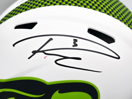 Russell Wilson Autographed Seattle Seahawks Lunar White Eclipse Full Size Speed Authentic Helmet RW Holo #39866