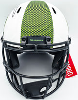 Russell Wilson Autographed Seattle Seahawks Lunar White Eclipse Full Size Speed Authentic Helmet RW Holo #39866