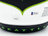 Russell Wilson Autographed Seattle Seahawks Lunar White Eclipse Full Size Speed Authentic Helmet RW Holo #39866