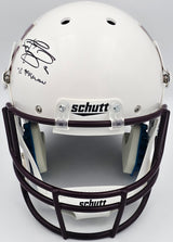 Johnny Manziel Autographed Texas A&M Aggies White Full Size Replica Helmet "12 Heisman" JSA #WP142129