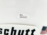 Johnny Manziel Autographed Texas A&M Aggies White Full Size Replica Helmet "12 Heisman" JSA #WP142129