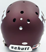 Johnny Manziel Autographed Texas A&M Aggies Maroon Red Full Size Replica Helmet "12 Heisman" JSA #WP142058