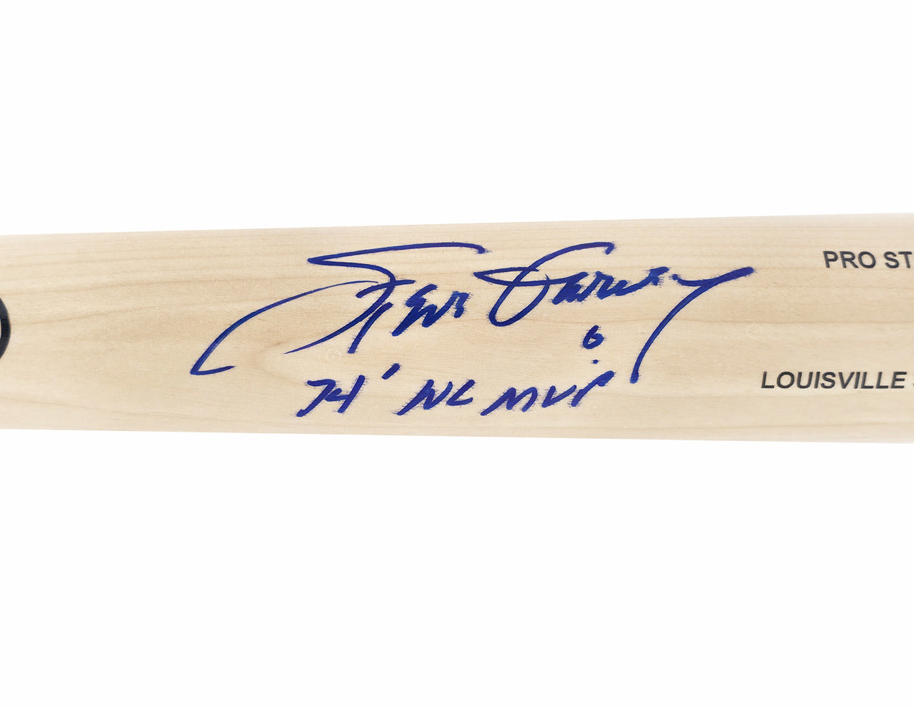 Steve Garvey Autographed Blonde Louisville Slugger Pro Stock Baseball Bat Los Angeles Dodgers "74 NL MVP" Beckett BAS Witness Stock #241444