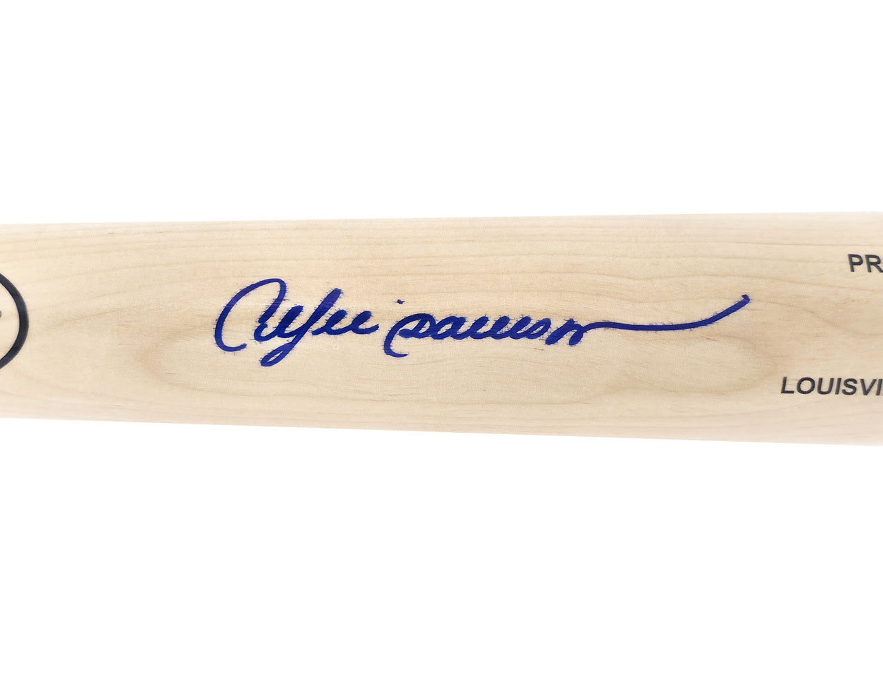 Andre Dawson Autographed Blonde Louisville Slugger Pro Stock Baseball Bat Montreal Expos Beckett BAS Witness Stock #241439