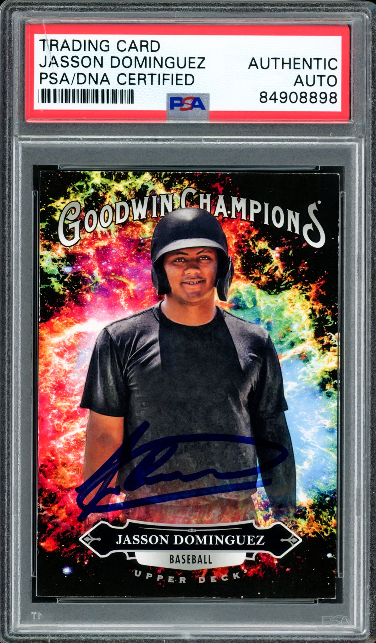 Jasson Dominguez Autographed 2020 Upper Deck Goodwin Champions Rookie Card #145 New York Yankees PSA/DNA #84908898