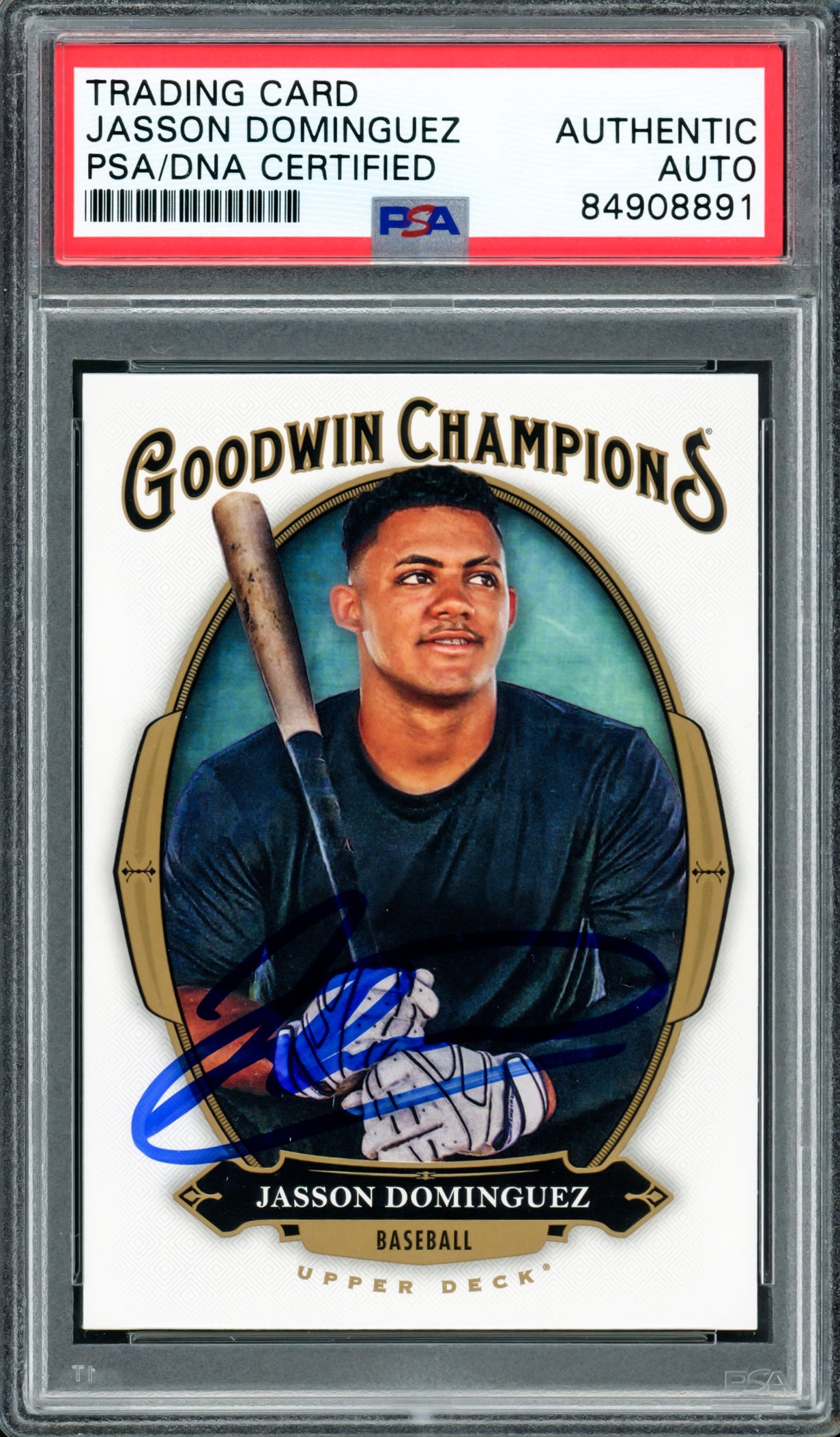 Jasson Dominguez Autographed 2020 Upper Deck Goodwin Champions Rookie Card #45 New York Yankees PSA/DNA #84908891