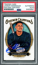 Jasson Dominguez Autographed 2020 Upper Deck Goodwin Champions Rookie Card #45 New York Yankees PSA/DNA #84908891