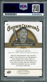 Jasson Dominguez Autographed 2020 Upper Deck Goodwin Champions Rookie Card #45 New York Yankees PSA/DNA #84908893